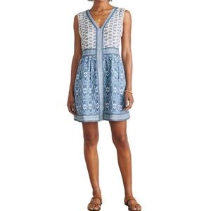 EUC Faherty Macey 100% Linen Mini Dress Size Large